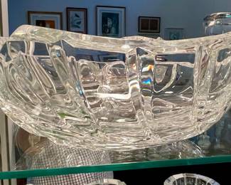 Waterford Crystal Palm Triple Palm Leaf Bowl