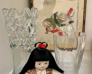 Handblown glass art web design, and Japanese doll
