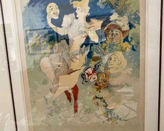 One of a set of Four La Comedie, 1900 by Cheret Belle poster France 