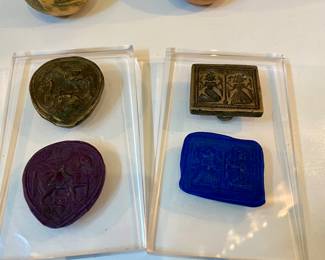 Collection of antique ink / wax stamps