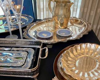 Beautiful silver plate serving pieces