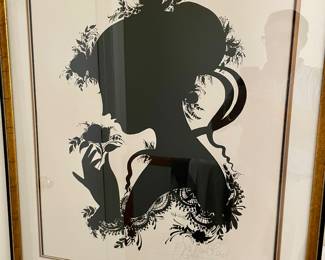 Lithograph 1959 Wiinblad's Lady of the Camellias