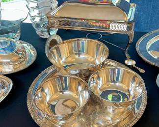 Beautiful silver serving dises