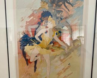 One of a set of Four The Dance, by Cheret Belle poster France 