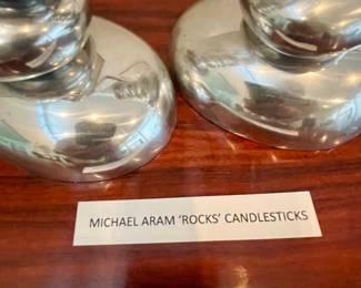 Michael Aram "ROCKS" candlesticks
