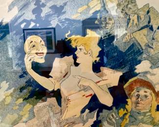 One of a set of Four La Comedie, 1900 by Cheret Belle poster France 