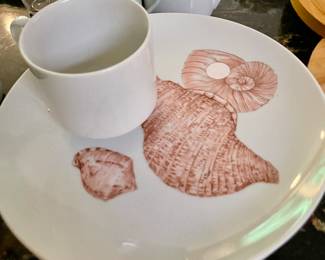 Fitz and Floyd Shell Luncheon Set Coquille Pattern