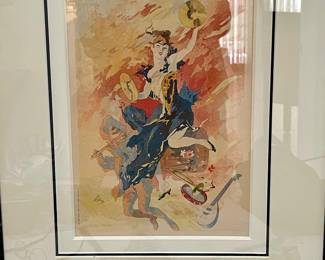 One of a set of four Music 1891 by Cheret Belle Epoque poster France 