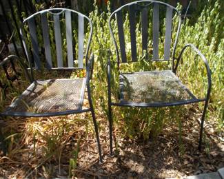 2 metal chairs