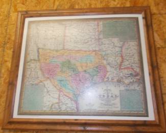 Framed Texas area map