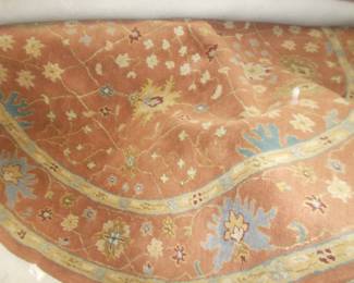 8' round wool rug  made in India
