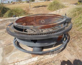 HEAVY iron fire pit  Texas motif