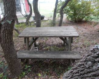 Old picnic table