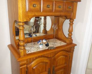 Early American wine hutch