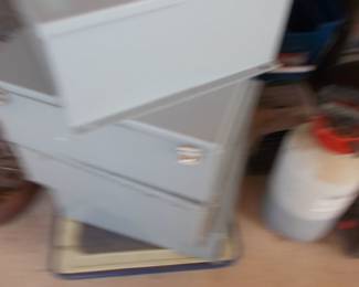 Empty  new electrical  boxes