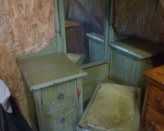 Antique dresser and bench