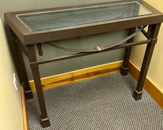Metal/glass entry table