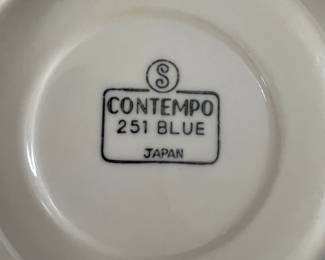 Vintage Contempo 252 Blue dinnerware Japan