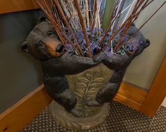Bear resin planter