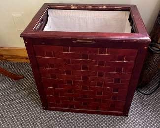 wooden hamper