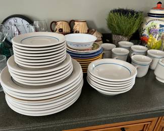 Vintage Contempo 252 Blue dinnerware Japan