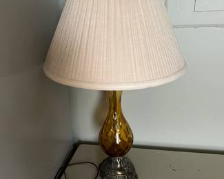 lamp with amber base