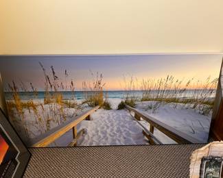 Beach scene on canvas