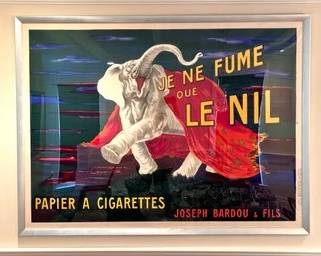 Authentic Very Large French Poster Je Ne Fume Que Le Nil