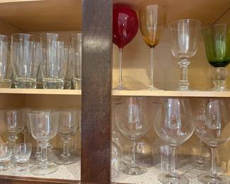 Sampling of the large selection of quality glassware to be offered.