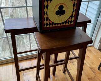 Three matching stools.