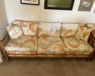 Rattan sofa by Venture, a division of Lane Furniture.