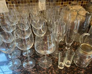 Sampling of the large selection of quality glassware to be offered.