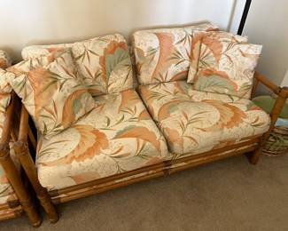 Rattan sofa by Venture, a division of Lane Furniture.