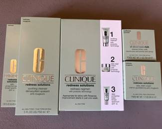 Various Clinique products, all new-in-box.