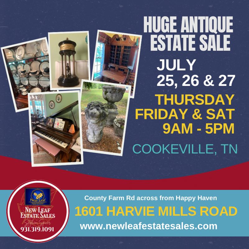 Huge Cookeville Family Estate Sale starts on 7/25/2024