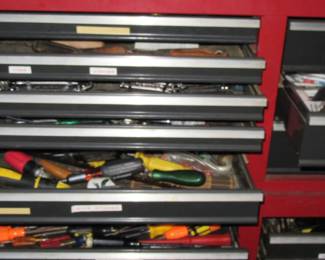 Melanie tool chests full of tools