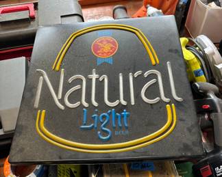 Natural light, light up sign 