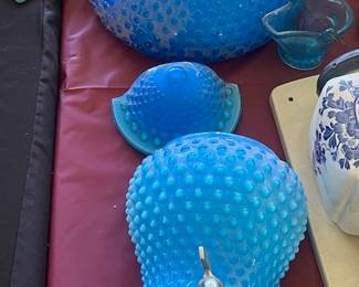 Blue Hobnail Glass