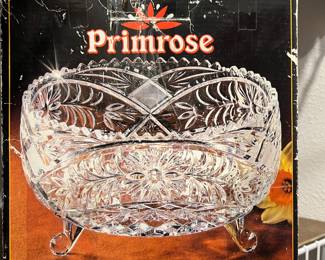 Vintage Crystal Serving Dish - in original box