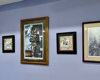 Catherine McClung signed and numbered prints 	(Bird Art)    – 78/450;     RJ McDonald Red Tailed Hawk Mountain Vigil Wildlife Print – Signed 503/3600
