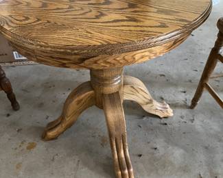 Small round oak table