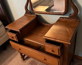 Antique Vanity Dresser with Mirror - excellent condition