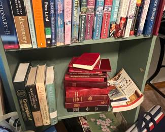 Books and small bookshelf