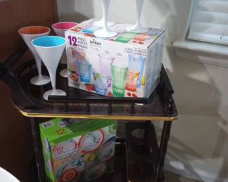 Three beverage carts.