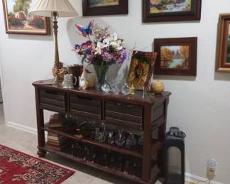 Entryway table with lots of storage