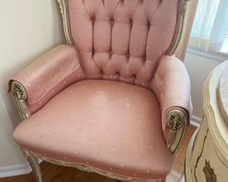 Pink French Provincial Chair