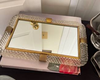 regency style mirror tray