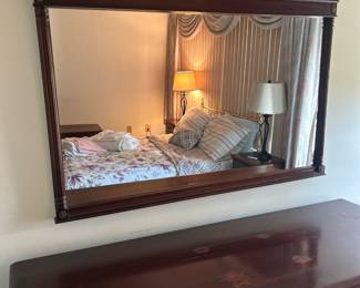 Mahogany horizontal mirror