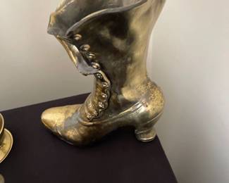 brass victorian boot