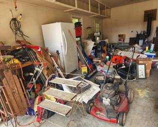 A LOT to dig through!! Vintage Sleds, Mechanical, Lawn & Garden and Who Knows What Else!